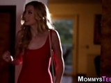 Mature stepmom licks les